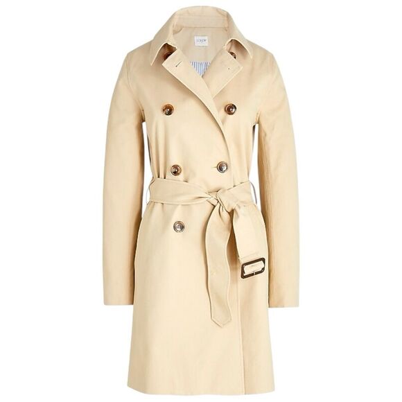 J. Crew Jackets & Blazers - J. Crew Cotton Women's Classic Belted Twill Light Khaki Trench Coat